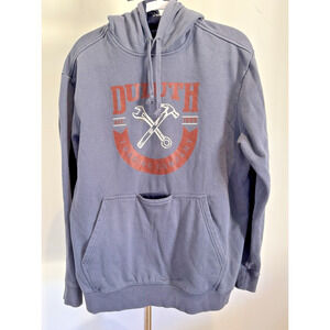 DULUTH TRADING CO Mens Medium Relaxed Fit Midweight Beer Pocket Hoodie Blue-Grey